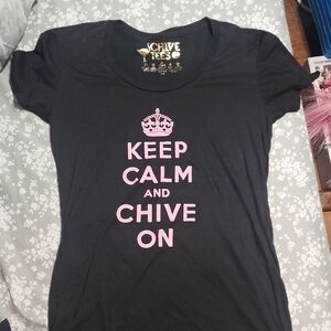 Black T-Shirt with Pink Graphic